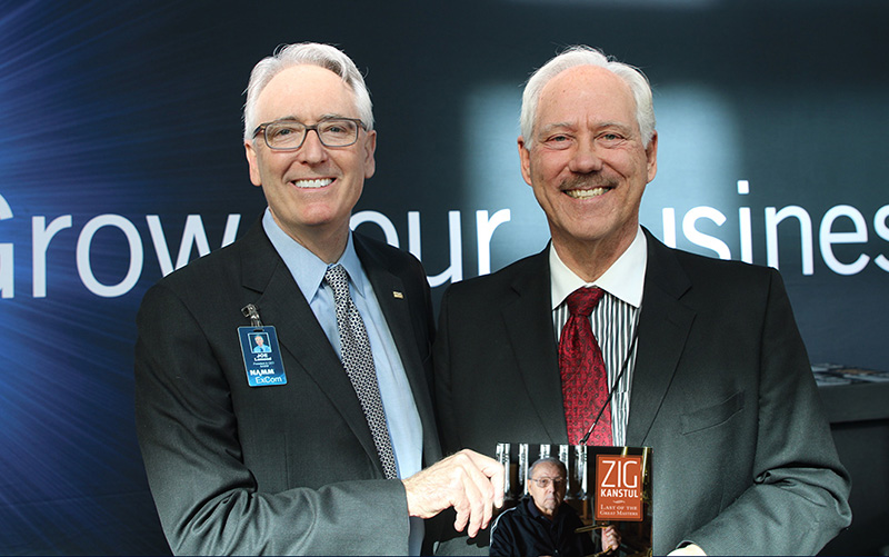 Jack presents “Zig Kanstul: Last of the Great Masters” to NAMM president Joe Lamond